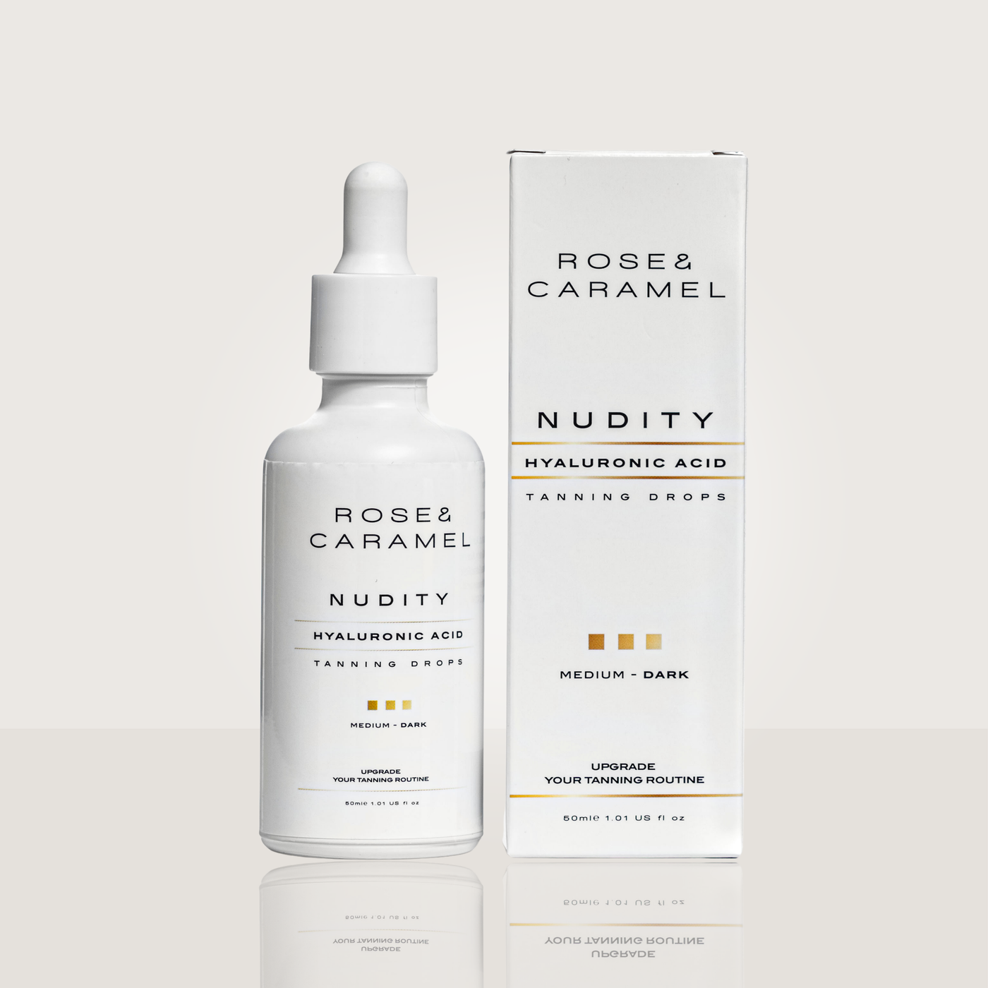 Box Of Nudity Hyaluronic Acid Face & Body Tanning Drops (50ml).